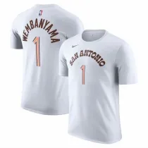 24/25 Sa Spurs WEMBANYAMA #1 White Cotton  shirts