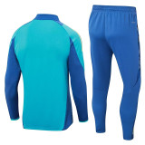 24/25  Ajax Sky Blue Half Pull Tracksuit  (半拉链)