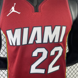 22/23 HEAT BUTLER #22 Red Top Quality Hot Pressing NBA Jersey (Trapeze Edition) 飞人版
