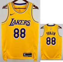 22/23 LAKERS LAKERS #88 Yellow Top Quality Hot Pressing NBA Jersey(圆领)