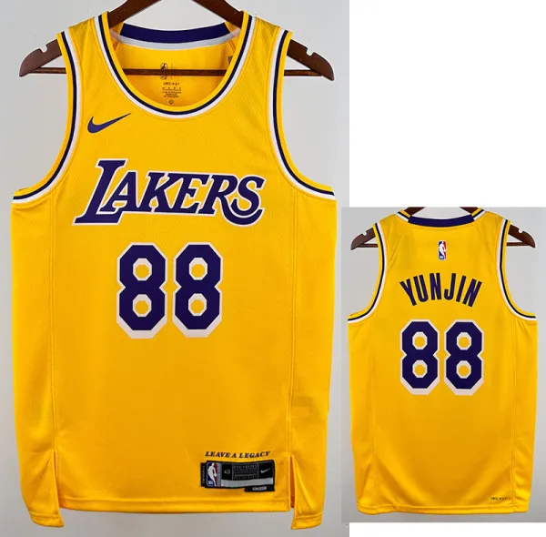 22/23 LAKERS LAKERS #88 Yellow Top Quality Hot Pressing NBA Jersey(圆领)