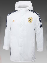 24/25 Argentina White Hooded Cotton Coat (金标)连帽棉衣