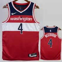 22/23 Wizards WESTBROOK #4 Red Top Quality Hot Pressing NBA Jersey