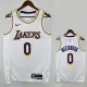 22/23 Lakers Russell Westbrook # 0 White Top Quality Hot Pressing NBA Jersey(圆领）