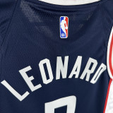 2018/2019 Clippers LEONARD #2 Dark Blue City Edition Top Quality Hot Pressing NBA Jersey