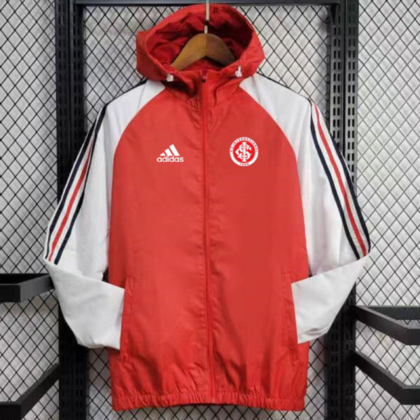 24/25 Internacional Red &White Hooded Windbreaker