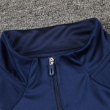 24/25 RMA Royal Blue& Blue sleeves Kids Half Pull Tracksuit (童装、半拉链)