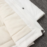 24/25  Napoli White Hooded Cotton Coat