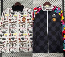 2024 Man Utd Black& White Graffiti& Double sided Windbreaker (双面风衣)