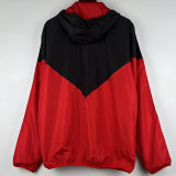 2024 Flamengo Red & Black  one sided hooded  Windbreaker （单面带帽风衣）