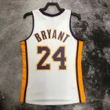2009/10 LAKERS BRYANT #24 White Retro Top Quality Hot Pressing NBA Jersey(V领)