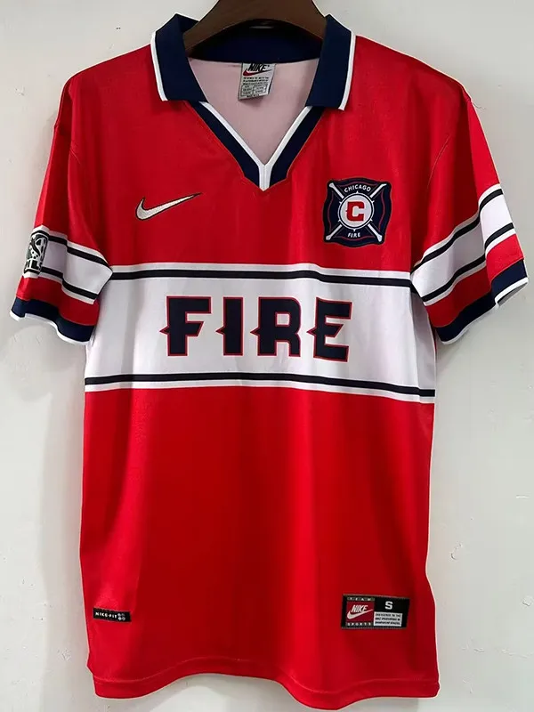 1998 Chicago Fire FC Home  Retro Soccer Jersey