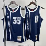 2015/2016 OKC DURANT #35 Royal Blue Retro Top Quality Hot Pressing NBA Jersey
