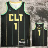 22/23 HORNETS BALL #1 Black City Edition Top Quality Hot Pressing NBA Jersey
