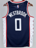 2018/2019 Clippers WESTBROOK #0 Dark Blue City Edition Top Quality Hot Pressing NBA Jersey