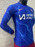 24 /25 CHE Home （With Advertisements）Player Version Long Sleeve Soccer Jersey（胸前广告）