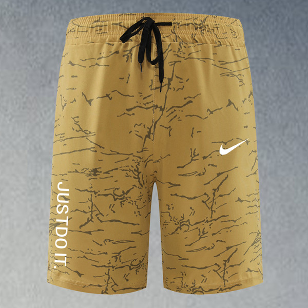 2025 RF-M564 NK Yellow Cracked Digital Printed Casual Fitness Shorts#带JUSTDOIT字