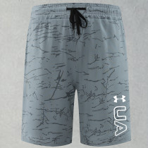 2025 RF-M569 Dardk Grey Cracked Digital Printed Casual Fitness Shorts#深灰带UA字样