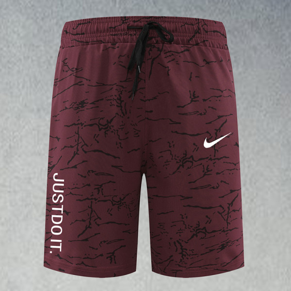 2025 RF-M562 NK Maroon Cracked Digital Printed Casual Fitness Shorts#带JUSTDOIT字