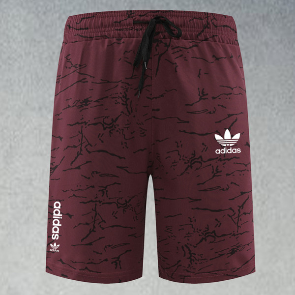 2025 RF-M556 AD Maroon Cracked Digital Printed Casual Fitness Shorts#带三叶草