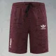 2025 RF-M556 AD Maroon Cracked Digital Printed Casual Fitness Shorts#带三叶草
