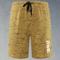 2025 RF-M564 NK Yellow Cracked Digital Printed Casual Fitness Shorts#带ZU字样