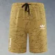 2025 RF-M556 AD Yellow Cracked Digital Printed Casual Fitness Shorts#带三叶草