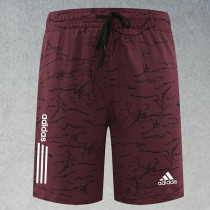 2025 RF-M555 AD Maroon Cracked Digital Printed Casual Fitness Shorts#带三条白纹