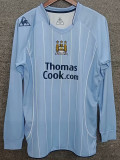 2007/2008 Man City Home Long Sleeve Retro Soccer Jersey