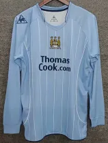 2007/2008 Man City Home Long Sleeve Retro Soccer Jersey