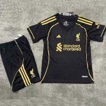 25/26  LIV  Black Gold  Kids  Soccer Jersey