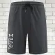 2025 RF-M649  Grey Nylon Grid Casual Fitness Shorts#库带UA字