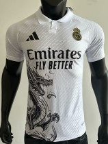 25/26 RMA  Black Dragon Edition White Player Version Soccer Jersey