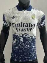 25/26 RMA  Blue Dragon Edition White Player Version Soccer Jersey