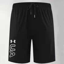 2025 RF-M668 Black Shan Jingping Casual Fitness Shorts#库带UA字黑色