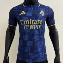 25/26 RMA LV Royal Blue Player Version Soccer Jersey(翻领）