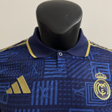25/26 RMA LV Royal Blue Player Version Soccer Jersey(翻领）