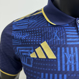 25/26 RMA LV Royal Blue Player Version Soccer Jersey(翻领）