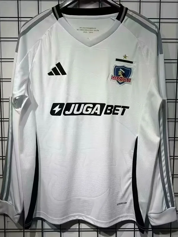 25/26 Colo-Colo Home Long Sleeve Fans Soccer Jersey
