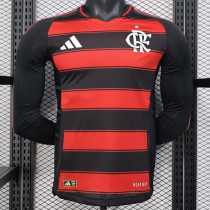 25/26 Flamengo Home  Long Sleeve Player Version Soccer Jersey