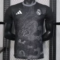 25/26 RMA  Dragon Pattern Black Player Version Soccer Jersey