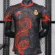 25/26 RMA Orange Dragon Pattern Black Player Version Soccer Jersey
