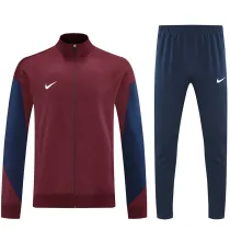 25/26 NK Maroon Jacket Tracksuit #2318枣红色
