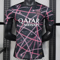 25/26 PSG Pre match Black Purple  Player Version Training Shirts