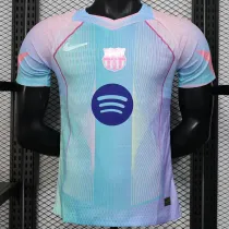 25 /26 BAR Light Blue Special Edition Player Version Soccer Jersey(蓝色大胸花）