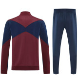 25/26 NK Maroon Jacket Tracksuit #2318枣红色