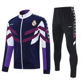 25/26 RMA  Royal Blue-Purple Retro Jacket Tracksuit#F02