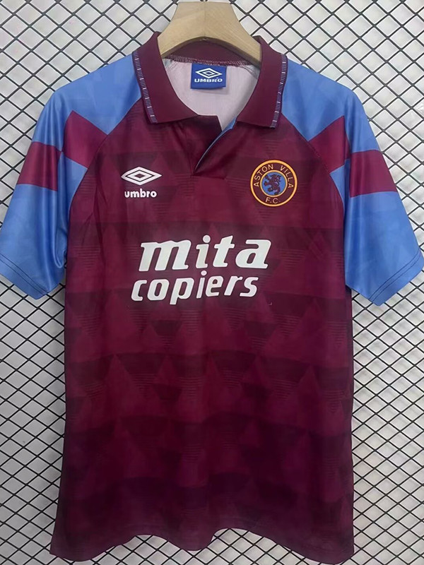 1990 Aston Villa Home Retro Soccer Jersey