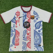 25 /26 BAR White Special Edition  Fans Soccer Jersey(黑色spotify)