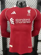 25/26  LIV Home  Long Sleeve  Player Version Soccer Jersey